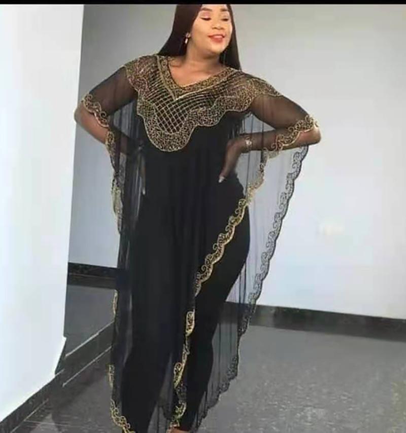Ethnic Clothing Style African Women's Fashion Dashiki Abaya Stylish Chiffon Fabric Drilling Loose Versatile Dress Free Size Single Pie
Ethnic Clothing Style African Women's Fashion Dashiki Abaya Stylish Chiffon Fabric Drilling Loose Versatile Dress Free Size Single Pie