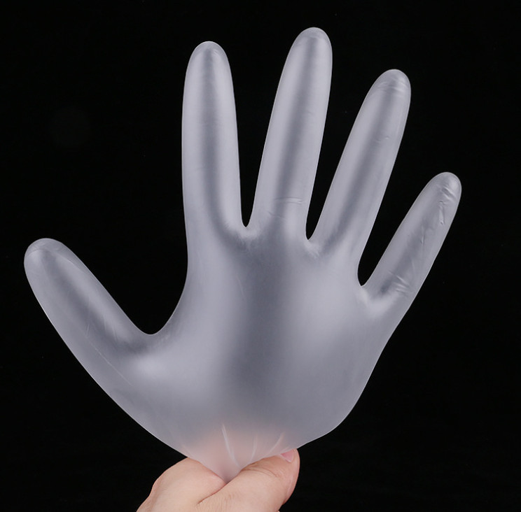 The latest 1 box contains 100 pieces, PVC disposable gloves, food-grade transparent protective gloves Free shipping