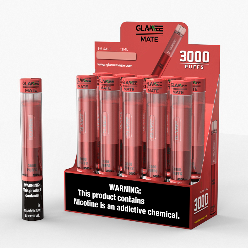 Original Glamee Mate Disposable Pod Device E-cigarettes vape pen 3000 Puffs 9ml 1800mAh 3000puffs 5% VS PRO NOVA
Original Glamee Mate Disposable Pod Device E-cigarettes vape pen 3000 Puffs 9ml 1800mAh 3000puffs 5% VS PRO NOVA