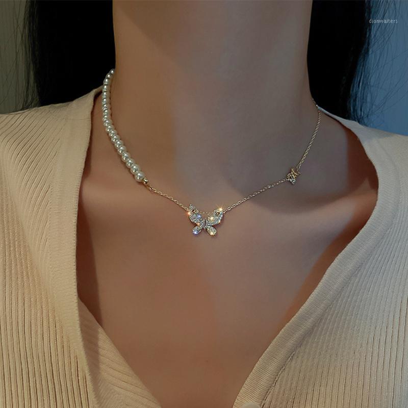 Chains Fashion Simple Zircon Pearl Chain Butterfly Necklace For Women Inlaid Sweater Jewelry Commemorative Gif
Chains Fashion Simple Zircon Pearl Chain Butterfly Necklace For Women Inlaid Sweater Jewelry Commemorative Gif