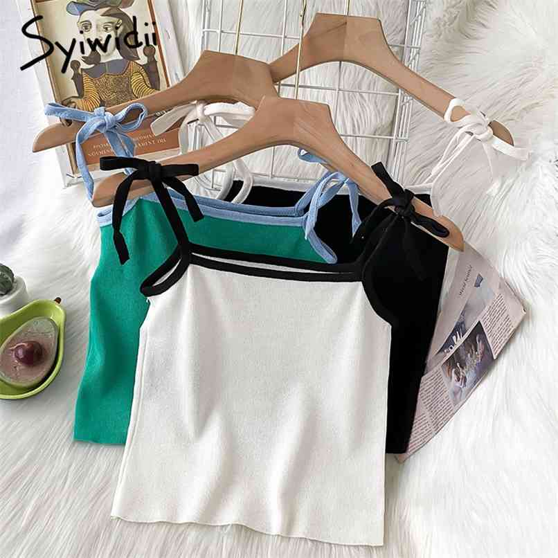 Bow Lace Up Screw Thread Camis Women Casual Sexy Tops Knitted Solid White Tank Summer Fashion Clothing 210607, Green
Bow Lace Up Screw Thread Camis Women Casual Sexy Tops Knitted Solid White Tank Summer Fashion Clothing 210607, Green