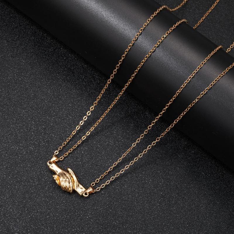 Chains Durable Meaningful Polish Surface Double Hand Clavicle Necklace For Daily Wear, Silver
Chains Durable Meaningful Polish Surface Double Hand Clavicle Necklace For Daily Wear, Silver