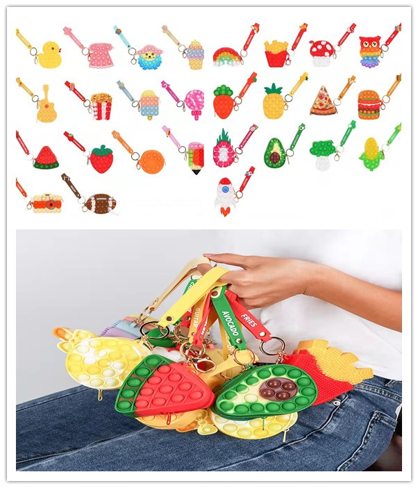 New Christmas Fidget Toys Silicone rodent control pioneer coin purse decompression bubble music mobile phone Keychain Children's gift B
New Christmas Fidget Toys Silicone rodent control pioneer coin purse decompression bubble music mobile phone Keychain Children's gift B