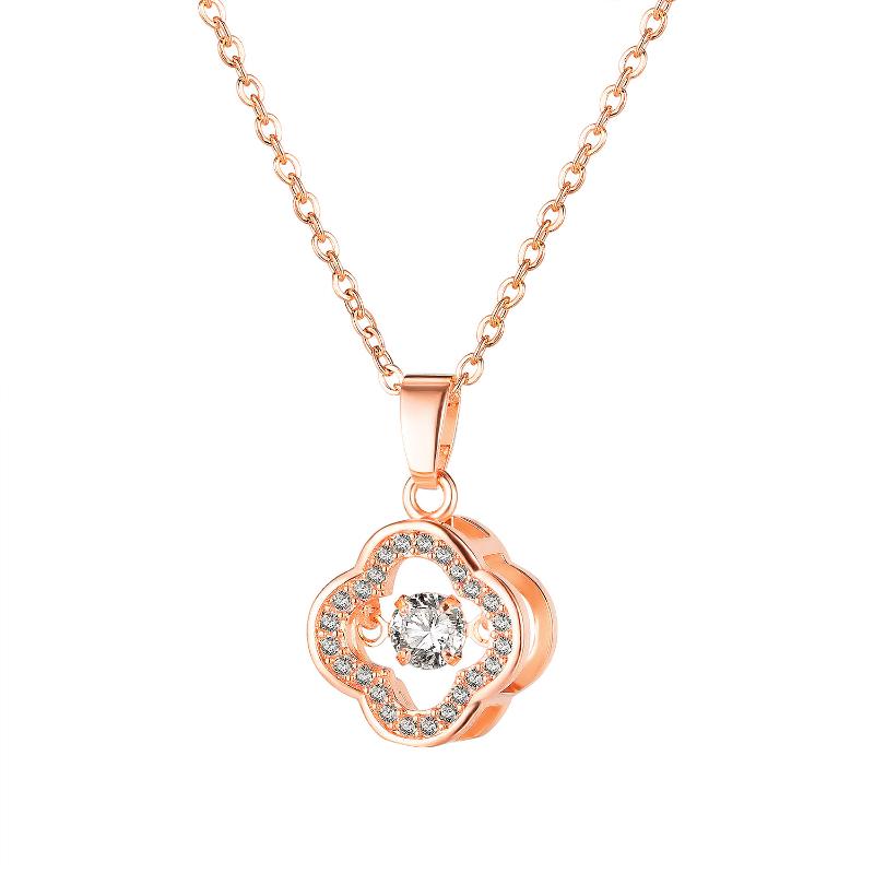 Chains Cyue 316L Stainless Steel Necklace Chain Rose Lucky Clover Pendant Charm With Pave CZ For Women Jewelry
Chains Cyue 316L Stainless Steel Necklace Chain Rose Lucky Clover Pendant Charm With Pave CZ For Women Jewelry