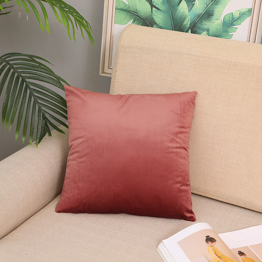 12 Colors High Quality Velvet Solid Square Pillow With Pillowcase Soft Home Hotel Sofa Pillow Ins Style Comfort Touch