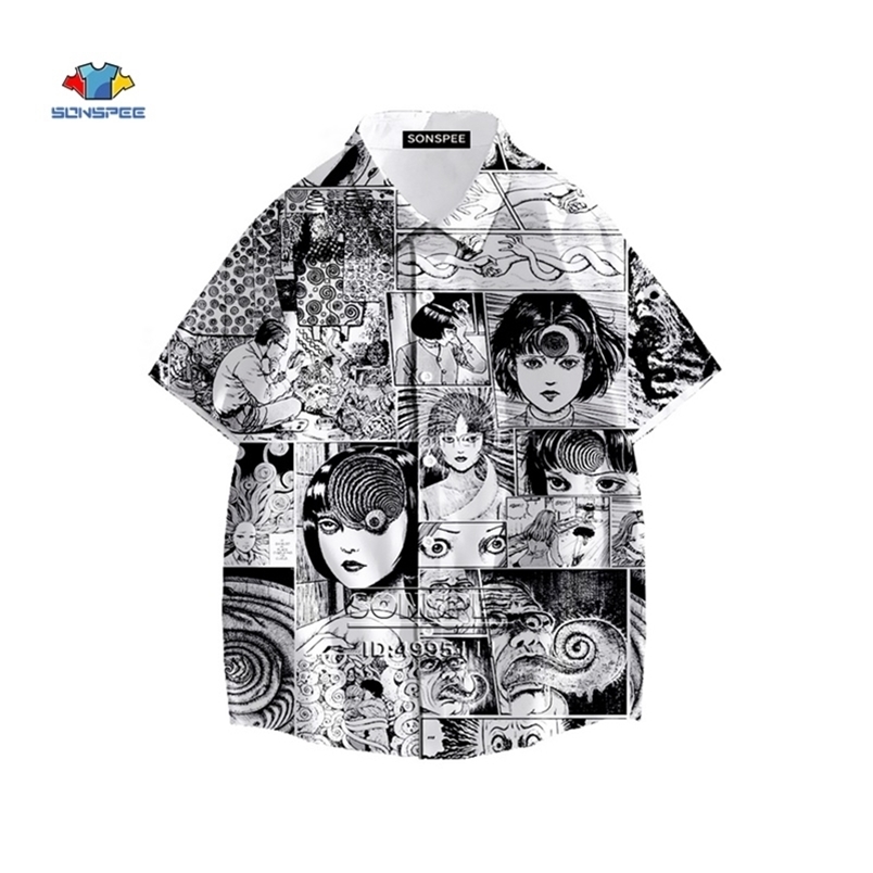 Japan Horror Manga Junji Ito Shirt 3D Printed Tomie Girl Hawaiian Shirt Summer Casual Beach Shirts Short Sleeve Oversized Tops 220228, 19
Japan Horror Manga Junji Ito Shirt 3D Printed Tomie Girl Hawaiian Shirt Summer Casual Beach Shirts Short Sleeve Oversized Tops 220228, 19