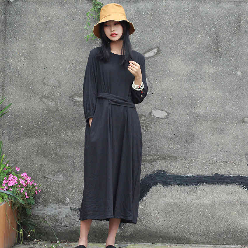 Johnature Spring Vintage Dress Cotton And Linen Wrist Sleeve O-neck Solid color Loose Comfortable Simple women Dresses 210521, Green
Johnature Spring Vintage Dress Cotton And Linen Wrist Sleeve O-neck Solid color Loose Comfortable Simple women Dresses 210521, Green