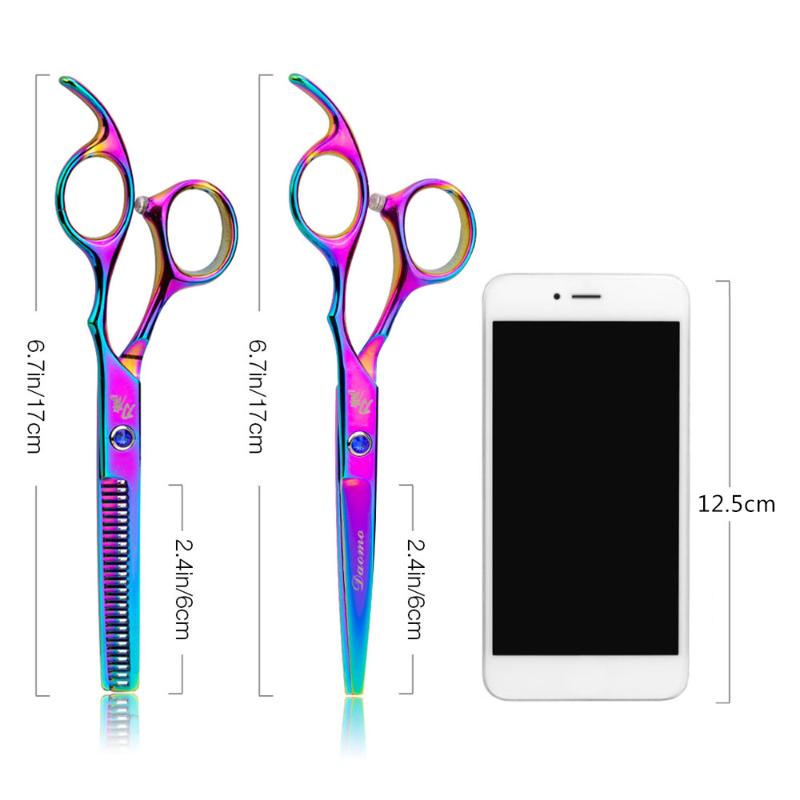 Hair Scissors 6 Inch Barber Professional Hairdressing Cutting Styling Steel Thinning Scissor Straight Barbershop Salon Set