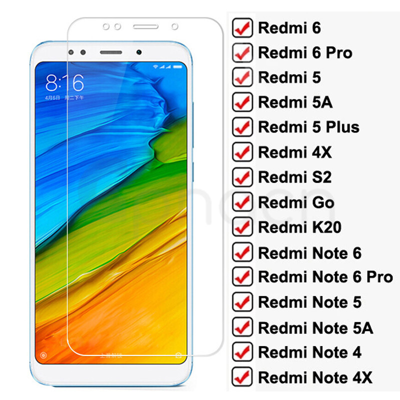 

9D Full Screen Protective protector Glass For Redmi Note 6 5 5A 4 4X Pro Xiaomi 5 Plus 5A 6 6A 4X S2 Go K20 Tempered Glass Film