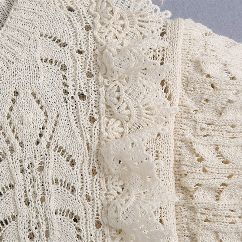 Sweet Women O Neck Beige Blouse Spring-autumn Fashion Ladies Casual Cute Vintage Female Layered Knitted Shirt Top 210515