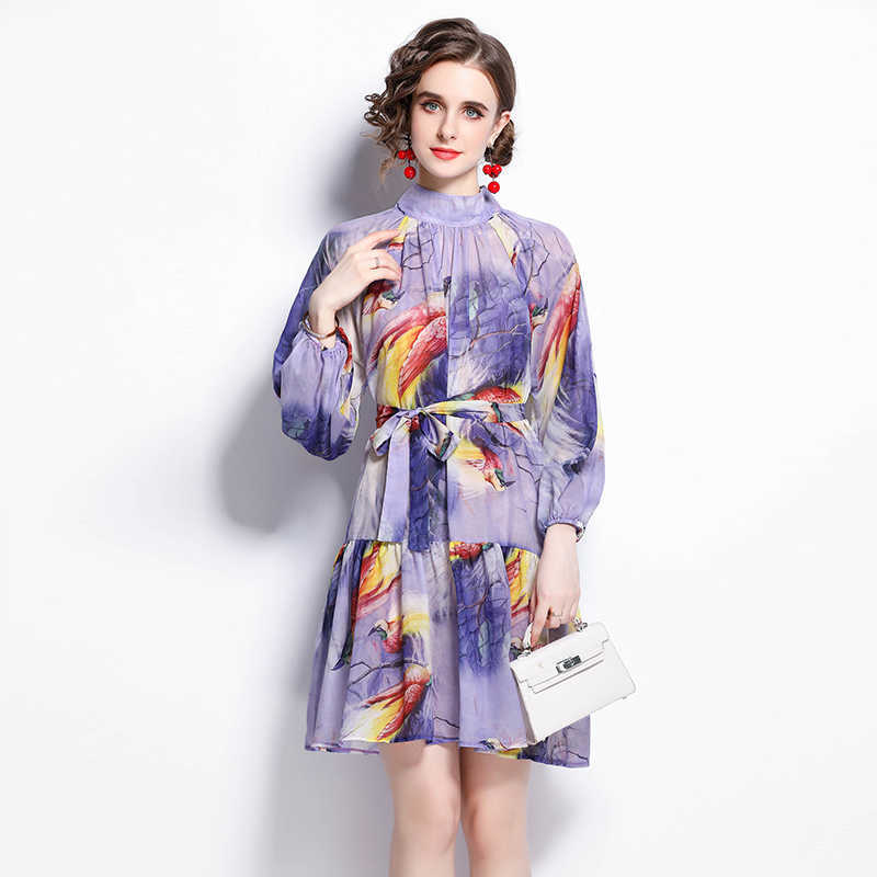 Women Summer Designer Elegant Purple Print Lantern Sleeve Sexy Wedding Party Robe Female Vintage Mermaid Dress Vestidos 210525
Women Summer Designer Elegant Purple Print Lantern Sleeve Sexy Wedding Party Robe Female Vintage Mermaid Dress Vestidos 210525