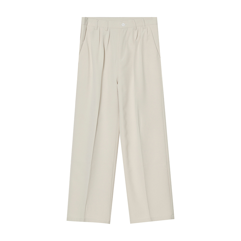 IEFB Men's Clothing Spring Korean Trend Loose Straight Pants Simple Pure Color Wide Leg Suit Pants For Male 9Y5844 210524