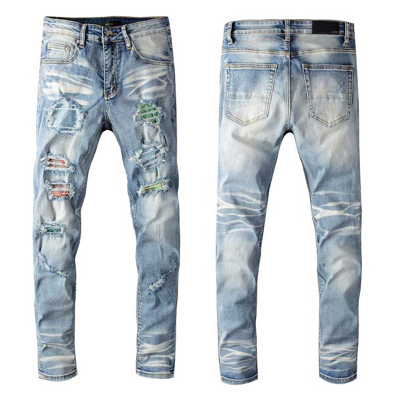 BLM High quality Mens designe jeans Distressed Motorcycle jeans Rock Skinny Ripped hole stripe jeans pants, Blue
BLM High quality Mens designe jeans Distressed Motorcycle jeans Rock Skinny Ripped hole stripe jeans pants, Blue