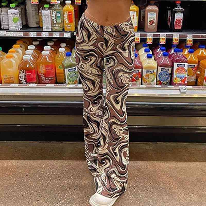 Vintage Tie Dye Flare Pants Women High Waist Slim Elegant Brown Trousers 90s Harajuku Urban Clothes Fashion Casual Streetwear, Black;white
Vintage Tie Dye Flare Pants Women High Waist Slim Elegant Brown Trousers 90s Harajuku Urban Clothes Fashion Casual Streetwear, Black;white