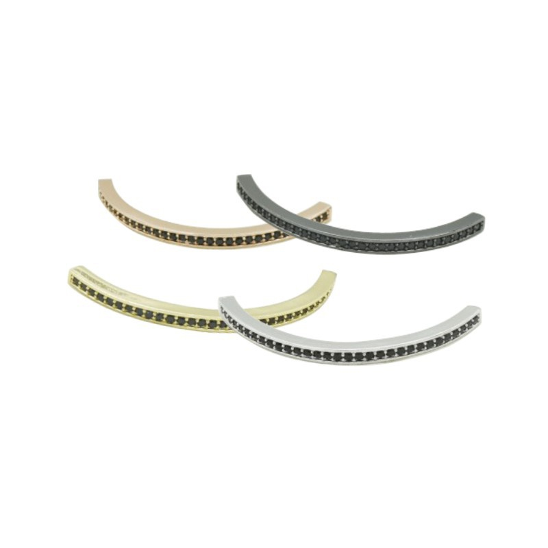 18K Gold Plated Copper Curving Bar Stripe Charm Jewelry Findings for DIY Bracelet Making
18K Gold Plated Copper Curving Bar Stripe Charm Jewelry Findings for DIY Bracelet Making