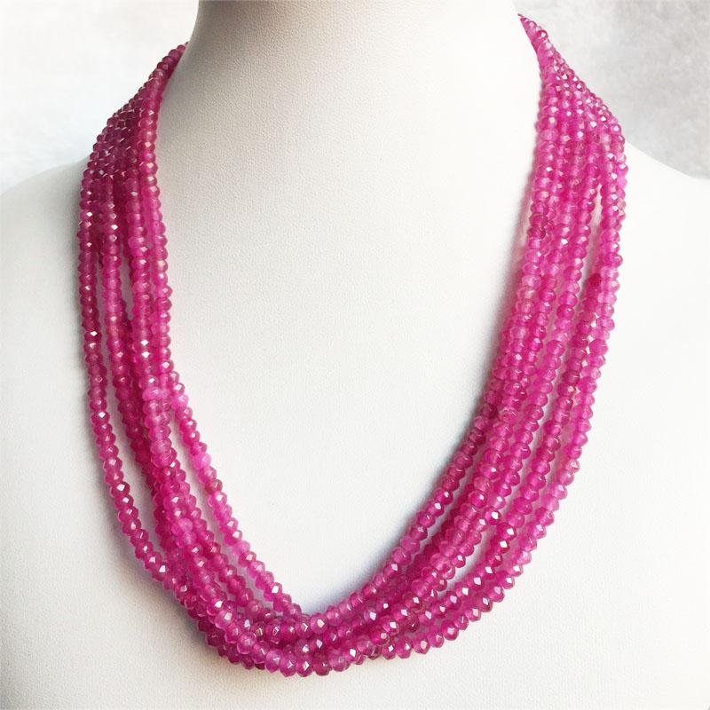 Chains Small 3*4MM Faceted Clear Purple Red Ruby Jade Necklace For Women Natural Stone Beaded Gem Choker Collares Abacus Gift Jewelry, Silver
Chains Small 3*4MM Faceted Clear Purple Red Ruby Jade Necklace For Women Natural Stone Beaded Gem Choker Collares Abacus Gift Jewelry, Silver