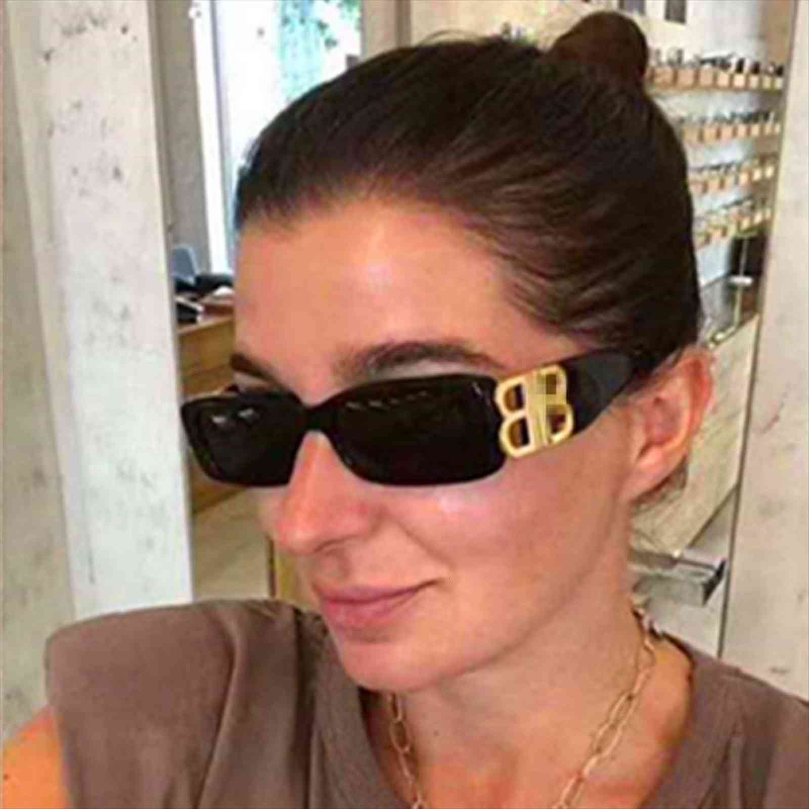 double b rectangle sunglasses for women men designer letter decoration black square sun glasses female 80s fashionable shade, White;black
double b rectangle sunglasses for women men designer letter decoration black square sun glasses female 80s fashionable shade, White;black