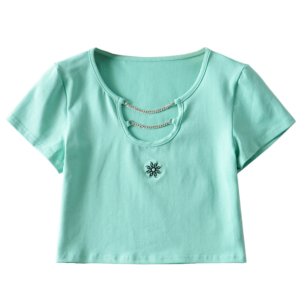 Women's Sweaters Street wear ladies short sleeve the neck embroidered flower sexy crop top harvest, Mint
Women's Sweaters Street wear ladies short sleeve the neck embroidered flower sexy crop top harvest, Mint