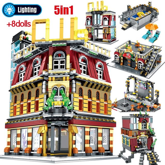 SEMBO 5-in-1 USB Light Nightclub House Building Blocks City Street View Series Figures Bricks Education Toys for Kid
SEMBO 5-in-1 USB Light Nightclub House Building Blocks City Street View Series Figures Bricks Education Toys for Kid