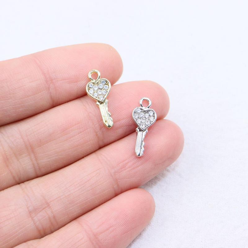 Charms Eruifa 10pcs 15*5mm Key With Rhinestone Coin Zinc Alloy Necklace,Earring Bracelet Jewelry Women'sAccessory DIY Handmade 2 Colors, Bronze;silver
Charms Eruifa 10pcs 15*5mm Key With Rhinestone Coin Zinc Alloy Necklace,Earring Bracelet Jewelry Women'sAccessory DIY Handmade 2 Colors, Bronze;silver