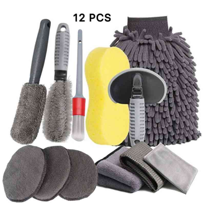 12Pcs Grooming Wash Glove Polishing Waxing Sponge Wheel Hub Tire Brush Cleaning Microfiber Towel Car Detailing
12Pcs Grooming Wash Glove Polishing Waxing Sponge Wheel Hub Tire Brush Cleaning Microfiber Towel Car Detailing