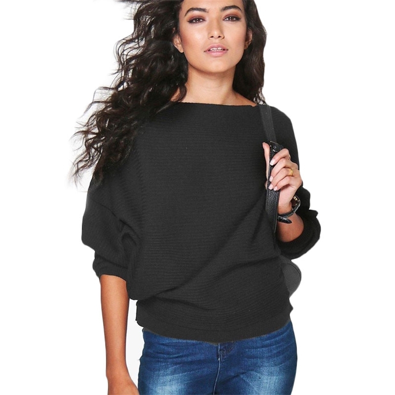 women Autumn winter fashion sweaters solid long-sleeve knitted pullovers Batwing sleeve casual cloth 210607, White
women Autumn winter fashion sweaters solid long-sleeve knitted pullovers Batwing sleeve casual cloth 210607, White