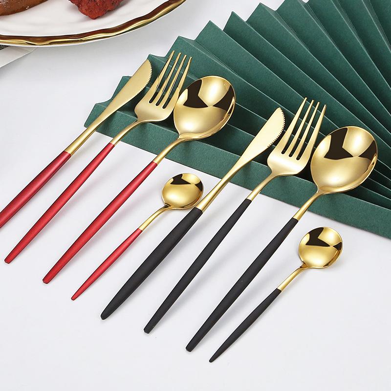 Dinnerware Sets 304 Stainless Steel Portugal Cutlery Creative Green Gold Steak Set Western El
Dinnerware Sets 304 Stainless Steel Portugal Cutlery Creative Green Gold Steak Set Western El