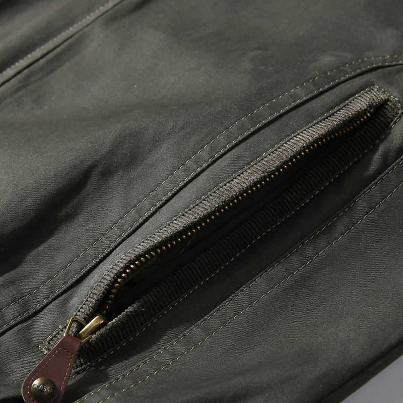 High Quality Jacket Men'S 96% Cotton Spring Autumn Loose Large Size Jacket Middle Aged Men'S Casual Wear Winter Clothes 210818