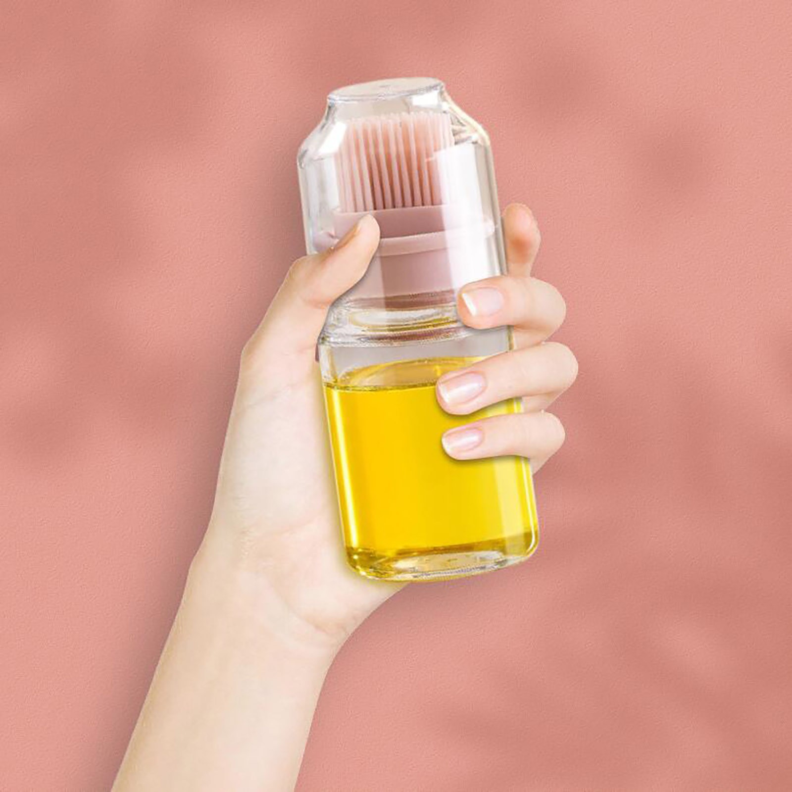 1/2 Poultry cooked oil brush glass oil bottle with barbecue lid silicone brush with scaling sauce butter brush cook accessory