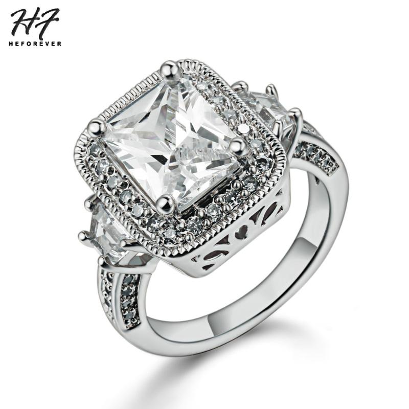 Band Rings Luxury Crystal Engagement Ring For Women Rose Gold Color +CZ Cocktail Fashion Jewelry Valentine's Day Gift R300 R301, Silver
Band Rings Luxury Crystal Engagement Ring For Women Rose Gold Color +CZ Cocktail Fashion Jewelry Valentine's Day Gift R300 R301, Silver