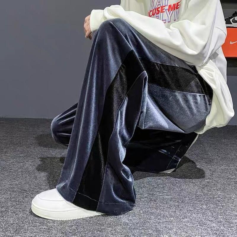 Men's Pants 2022 Fashion Korean Streetwear Women Hip Hop Patchwork Velour Wide Leg Pants,plus Size M-6XL Spring Autunm Long Velvet Trousers, Black
Men's Pants 2022 Fashion Korean Streetwear Women Hip Hop Patchwork Velour Wide Leg Pants,plus Size M-6XL Spring Autunm Long Velvet Trousers, Black