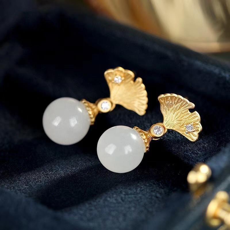 Dangle & Chandelier Natural An White Jade Lotus Blossom Round Bead Earrings Chinese Style Retro Court Charm Women's Christmas Halloween Gift, Silver
Dangle & Chandelier Natural An White Jade Lotus Blossom Round Bead Earrings Chinese Style Retro Court Charm Women's Christmas Halloween Gift, Silver