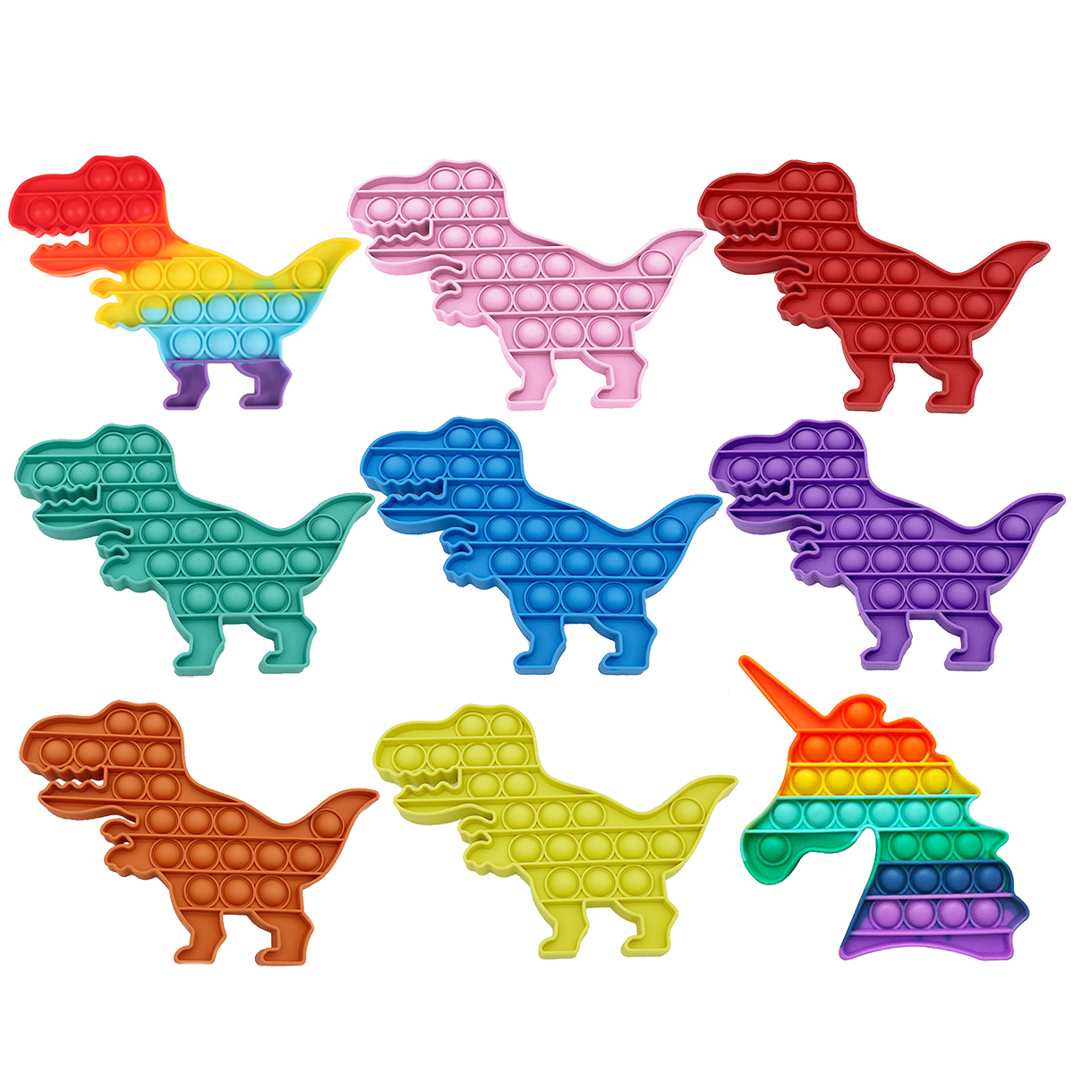 Rainbow color Push pop Bubble Fidget Toys Sensory Toy Cute Dinosaur Stress Reliever Family Party Fun Game Props Children Educational Fast Ship
Rainbow color Push pop Bubble Fidget Toys Sensory Toy Cute Dinosaur Stress Reliever Family Party Fun Game Props Children Educational Fast Ship