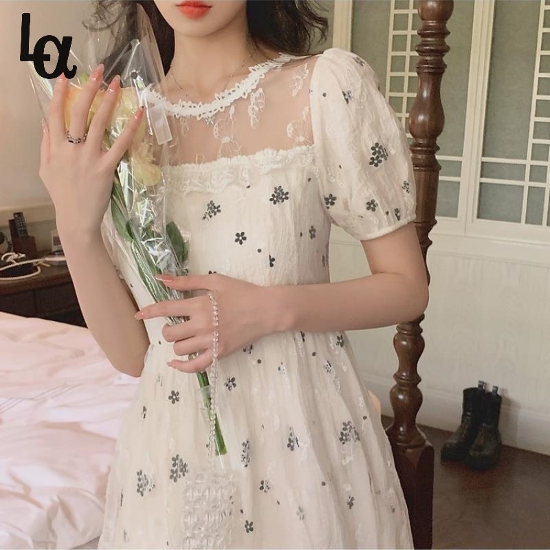 Elegant Vintage Print Dresses Women Kawaii Sweet Patchwork Bubble Sleeve Pretty Romantic Summer Light 210519, As picture
Elegant Vintage Print Dresses Women Kawaii Sweet Patchwork Bubble Sleeve Pretty Romantic Summer Light 210519, As picture