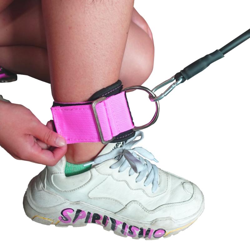 Whole 2Pcs Home Gym Fitness Adjustable Ankle Strap Dring Attachment For Cable Machine Equipment Accessories Support