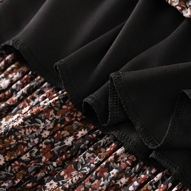 Women floral printed skirts A-line Pleated Long with belt Skirt Femme High Waisted Runway Soft chiffon Skirts Womens Jupe 210524