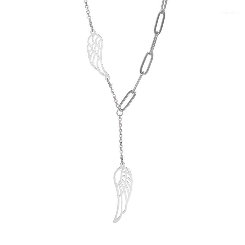 Chains My Shape Women Long Pendant Choker Feather Wing Of Angel Necklaces Stainless Steel Cable Link Chain Necklace Fashion Jewelry
Chains My Shape Women Long Pendant Choker Feather Wing Of Angel Necklaces Stainless Steel Cable Link Chain Necklace Fashion Jewelry