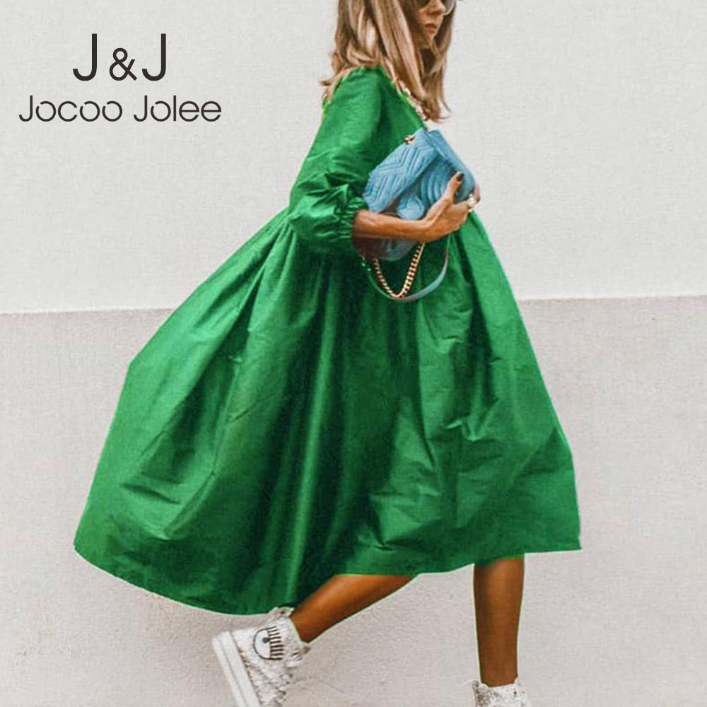 Jocoo Jolee Casual Print Patchwork O Neck Long Dress Women Half Sleeve Loose Maix Dress Summer Plus Size Beach Party Dress 210518, Green
Jocoo Jolee Casual Print Patchwork O Neck Long Dress Women Half Sleeve Loose Maix Dress Summer Plus Size Beach Party Dress 210518, Green
