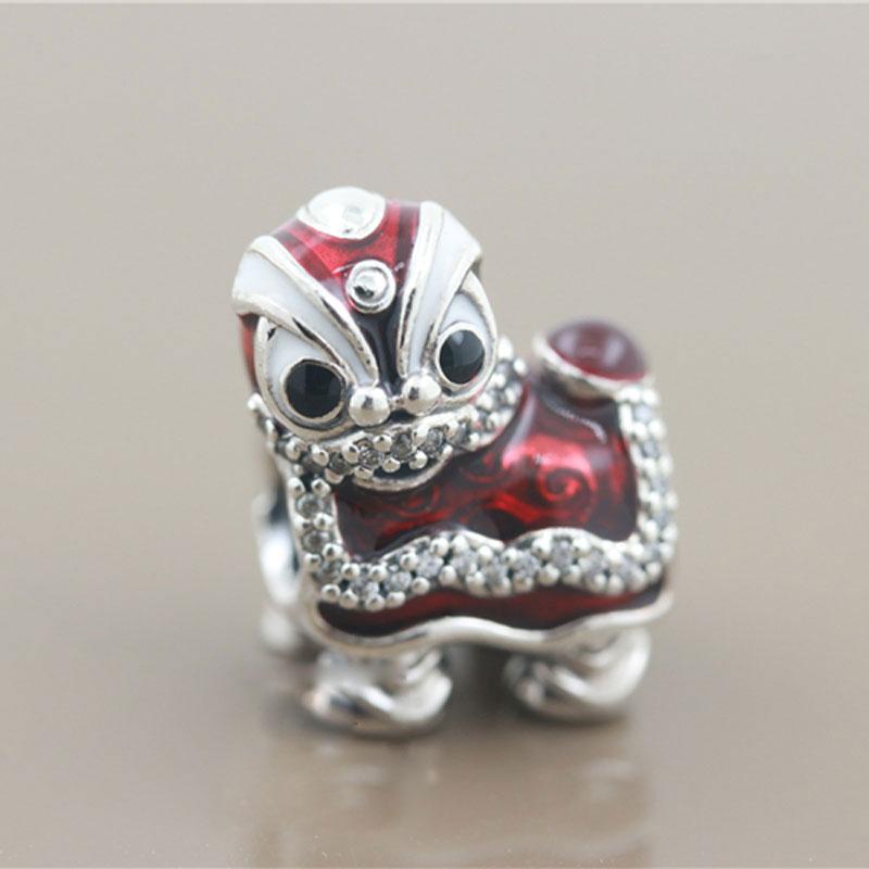 925 Sterling Silver Chinese Lion New Year Bead with Clear Crystal Fits European Style Charm Bracelets
925 Sterling Silver Chinese Lion New Year Bead with Clear Crystal Fits European Style Charm Bracelets