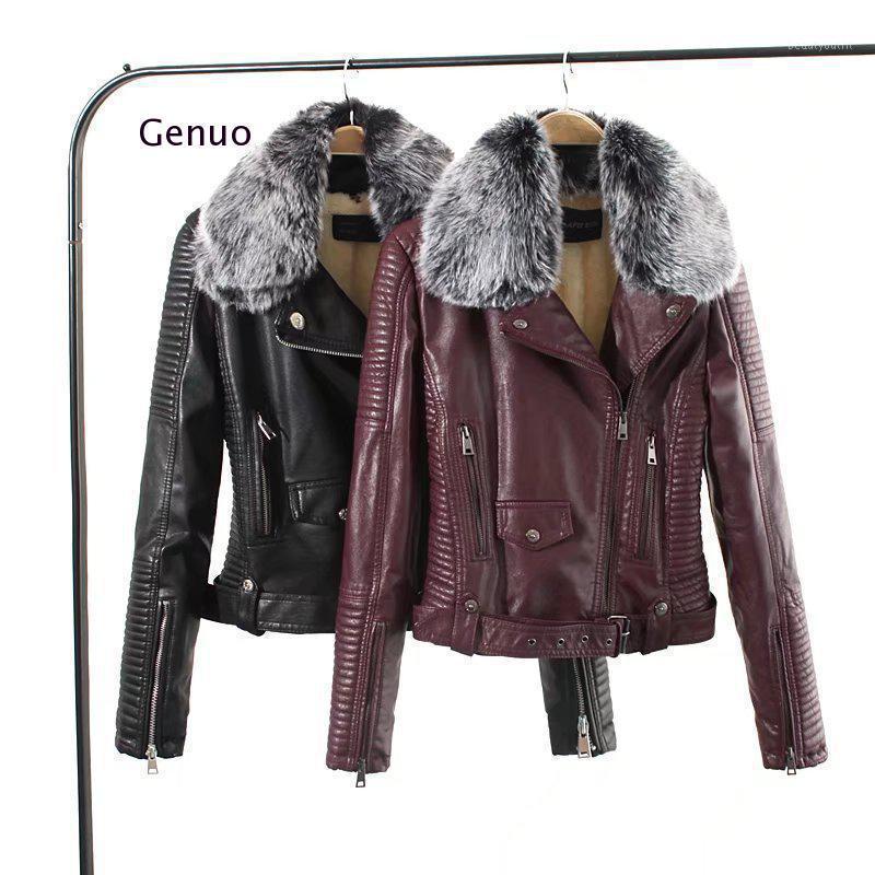 Ladies' Black Leather Jackets Autumn Winter Faux Lambs Warm Pvc Coat Woman Slim Long Sleeved Motorcycle Bikers Jacket Women
Ladies' Black Leather Jackets Autumn Winter Faux Lambs Warm Pvc Coat Woman Slim Long Sleeved Motorcycle Bikers Jacket Women