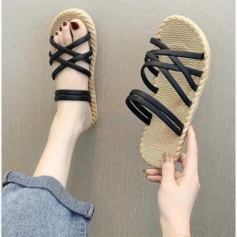 Summer All-match Simplicity Women Sandals Non-slip Flat Casual Sandals for Ladies Comfortable Sandy Beach Shoes Women 210611, Khaki
Summer All-match Simplicity Women Sandals Non-slip Flat Casual Sandals for Ladies Comfortable Sandy Beach Shoes Women 210611, Khaki