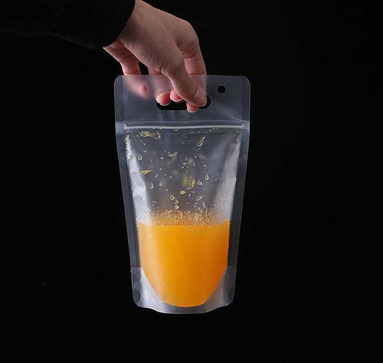 1000pcs 450ml Transparent Self-sealed Plastic Beverage Bag Diy Drink Container Drinking Bag Fruit Juice Food Storage Bag