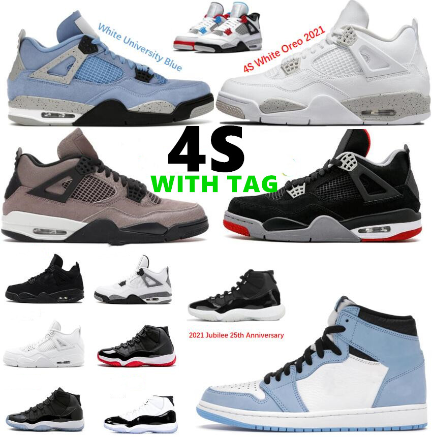 Basketball Shoes 4 White Oreo 2021 DIY bred University Blue Hyper Royal 1s Shadow 2.0 Jubilee 11 Concord with 45 11s Cap and Gown sneakers Space Jams 4S UNION Cement, 14
Basketball Shoes 4 White Oreo 2021 DIY bred University Blue Hyper Royal 1s Shadow 2.0 Jubilee 11 Concord with 45 11s Cap and Gown sneakers Space Jams 4S UNION Cement, 14