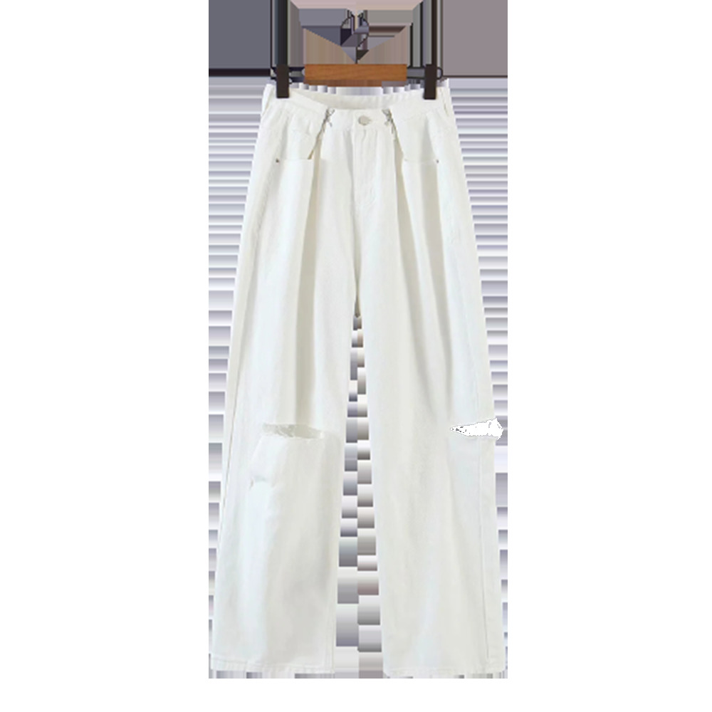 BBWM Ripped Jeans for Women Ladies Fashion High Waist Hole Denim Pants Girls Students Personality Streetwear Vaqueros Mujer 210520, White
BBWM Ripped Jeans for Women Ladies Fashion High Waist Hole Denim Pants Girls Students Personality Streetwear Vaqueros Mujer 210520, White