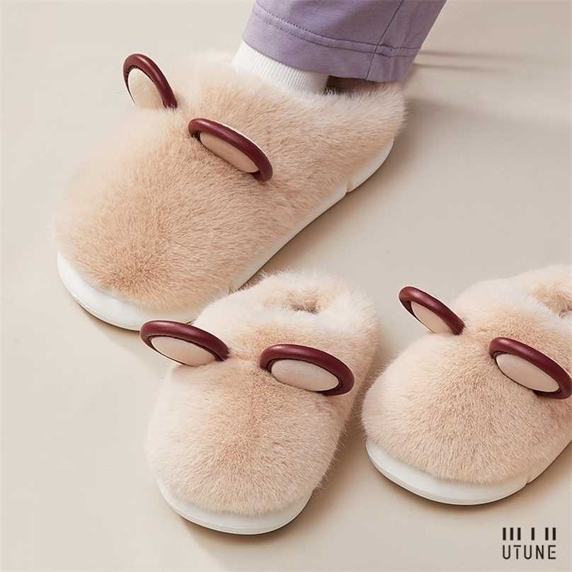 UTUNE Winter Fluffy Women Indoor Slippers Warm Plush Thick Sole Men Shoes Non-slip Soft Cartoon Parent-Child Home Cute 211110, Cocoa brown
UTUNE Winter Fluffy Women Indoor Slippers Warm Plush Thick Sole Men Shoes Non-slip Soft Cartoon Parent-Child Home Cute 211110, Cocoa brown