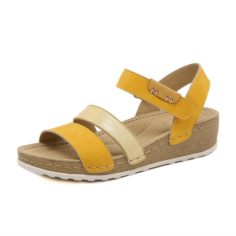 Sandals Summer Wedges Platform Stitching Beach Shoes Women Fashion In Europe And America, Black
Sandals Summer Wedges Platform Stitching Beach Shoes Women Fashion In Europe And America, Black
