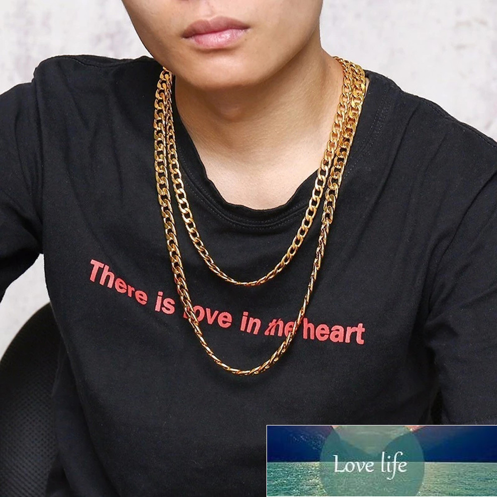 New Solid Necklace Figaro Chains Link Jewelry Men Choker Stainless Steel Male Female Accessories Fashion Design Drop Shipping Factory price expert des