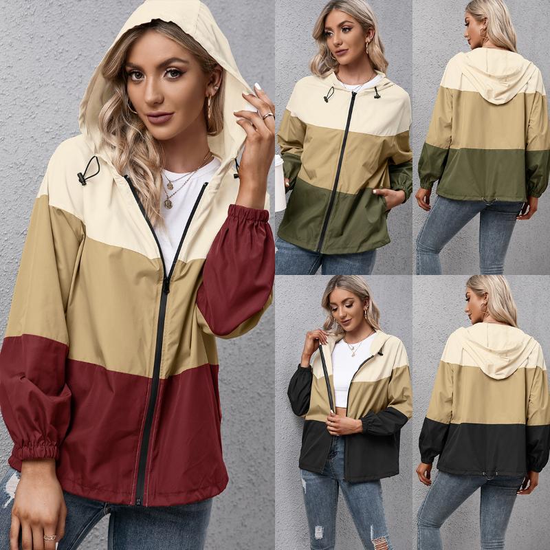 Women's Trench Coats 2022 Women Hoodies Color Matching Waterproof Jacket Outdoor Sports Mountaineering Suit Rainproof Casual, Tan;black
Women's Trench Coats 2022 Women Hoodies Color Matching Waterproof Jacket Outdoor Sports Mountaineering Suit Rainproof Casual, Tan;black