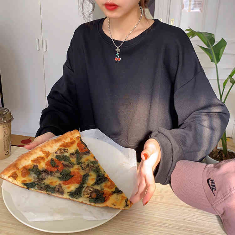 9 colors autumn korean style Women Sweatshirts soild candy color short Sweatshirt Womens pullovers (F4097) 210423