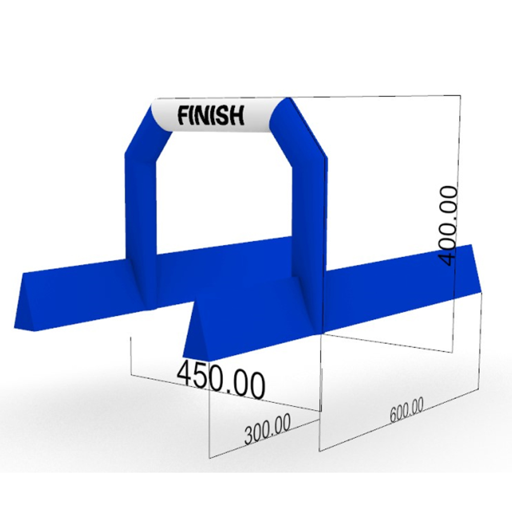 Promotional Blue Inflatable Start Finish Line Arch With Legs Outdoor Advertising Archway Door Gate Balloon For Race Event